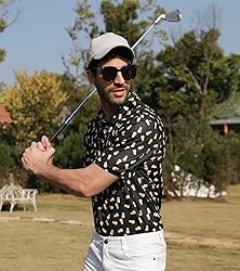 Fanient Mens Golf Shirts Dry Fit Polo Shirt Beer