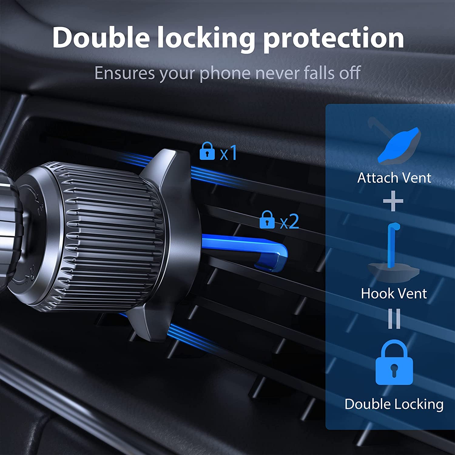 Phone Mount for Car Phone Holder Gravity Phone Holder Car Mount for iPhone Air Vent Clip Cell Phone Holder Mount Cradle Fit Smartphone