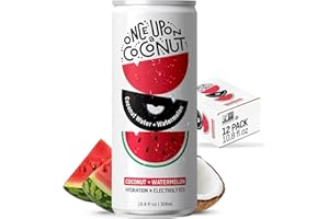 Once Upon a Coconut Watermelon Coconut Water - Natural Hydrating Low Calorie Drink with Electrolytes - 10.8 fl oz (Pack of 12)