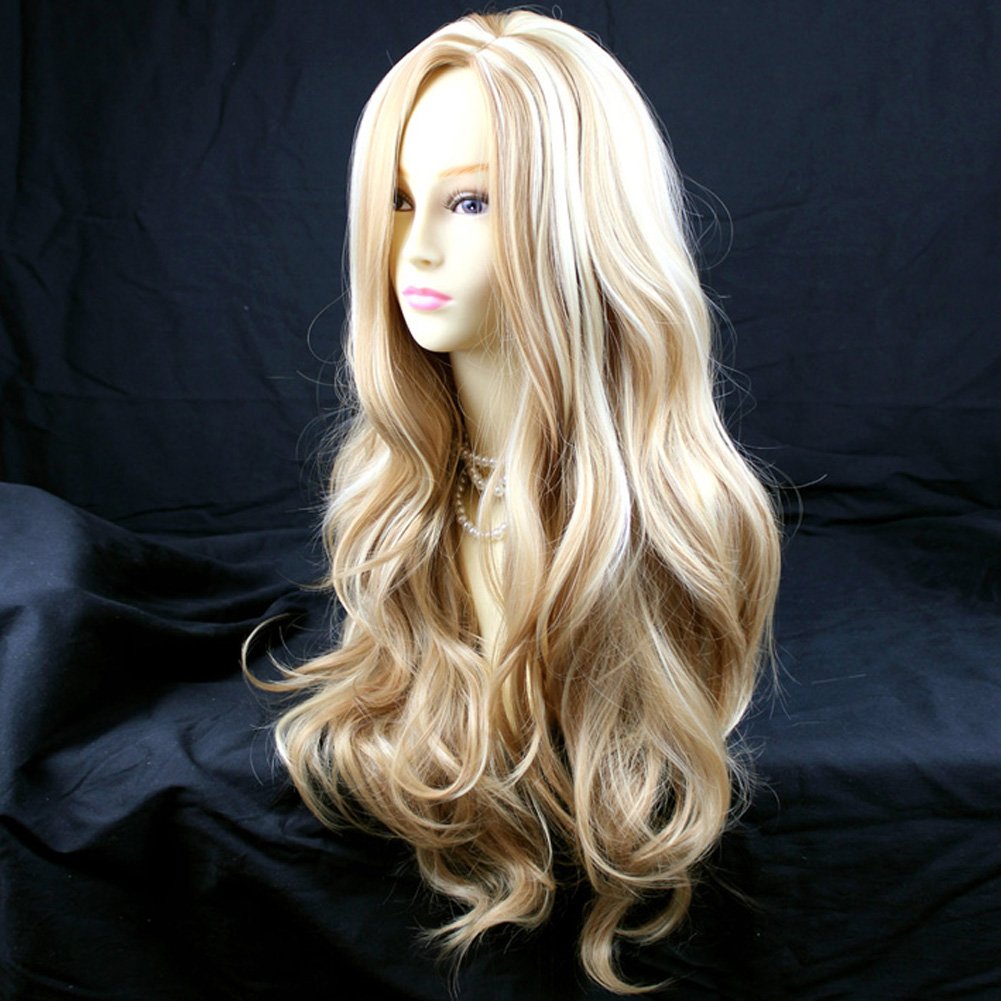 Wiwigs Fantastic Long Wavy Lady Wig Honey Blonde Blend Amazon In