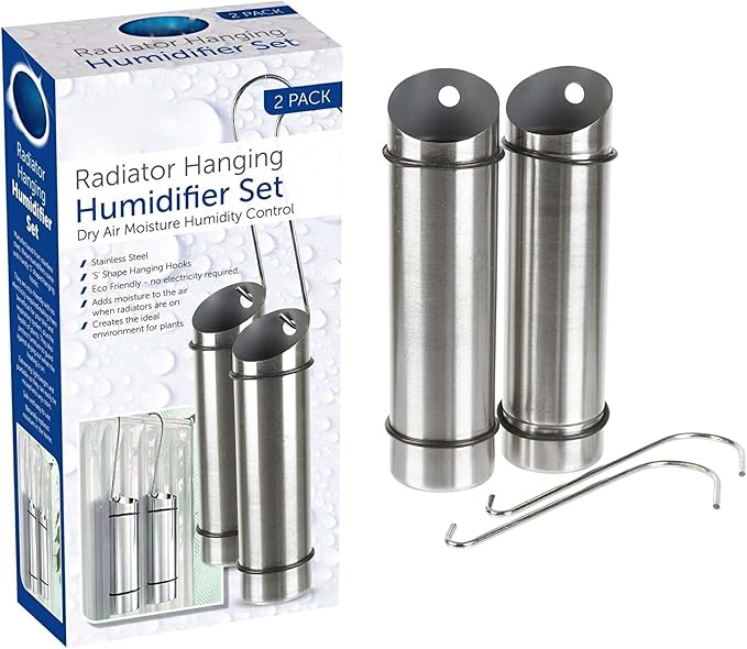 ADEPTNA Premium EcoFriendly Pack of 2 Stainless Steel Radiator Hanging