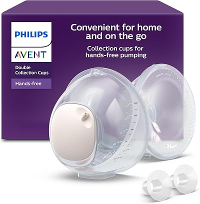 Philips Avent Hands-Free Double Collection Cups Ultra-Light 4 Shields SCF439/01
