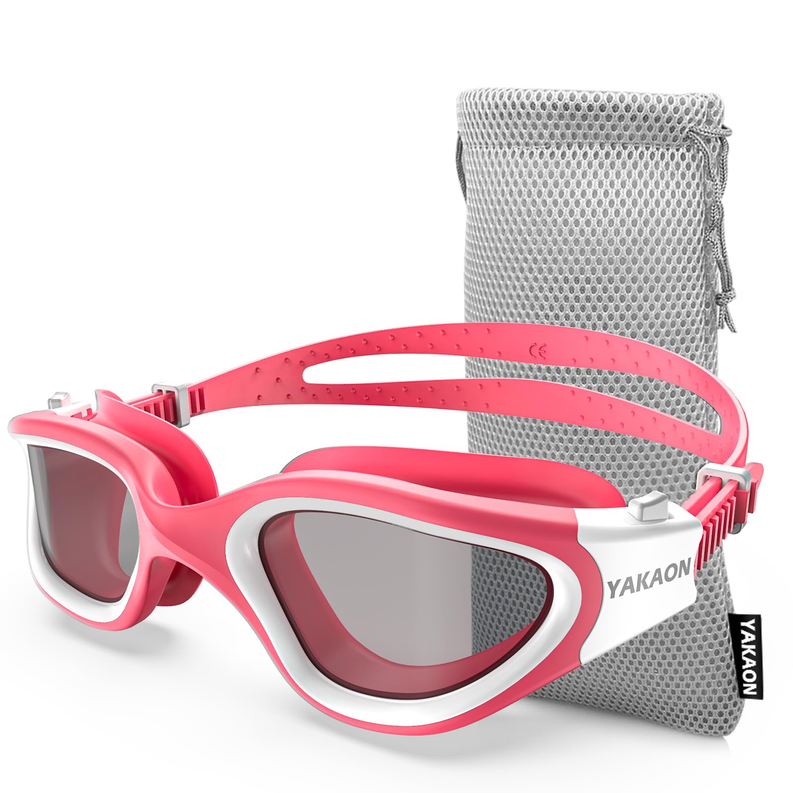 YAKAON G1 Polarized Swimming Goggles, Wide View Swim Goggles Anti-Fog for Men Women Adult