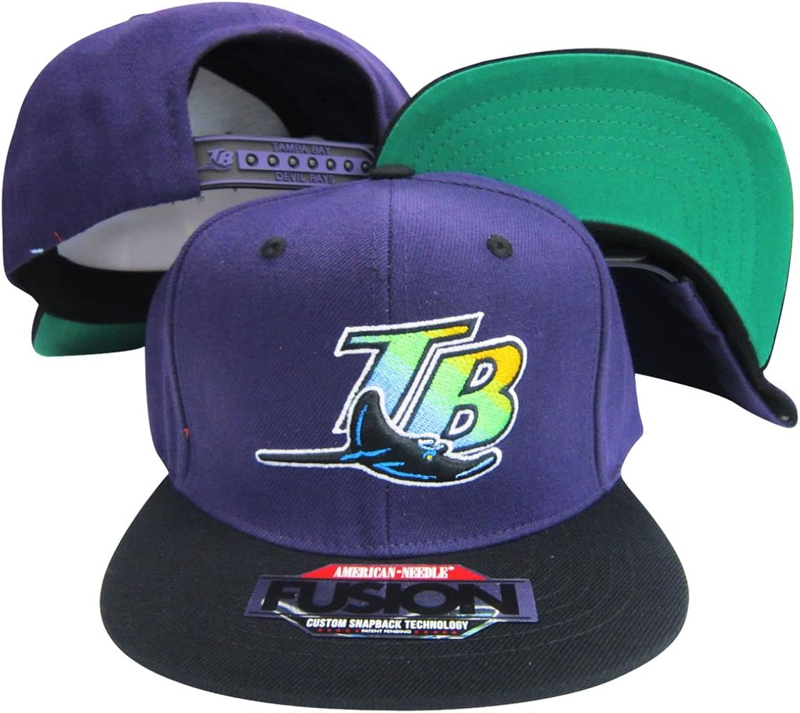 Tampa Bay Devil Rays Purple/Black Two Tone Fusion Snap Adjustable