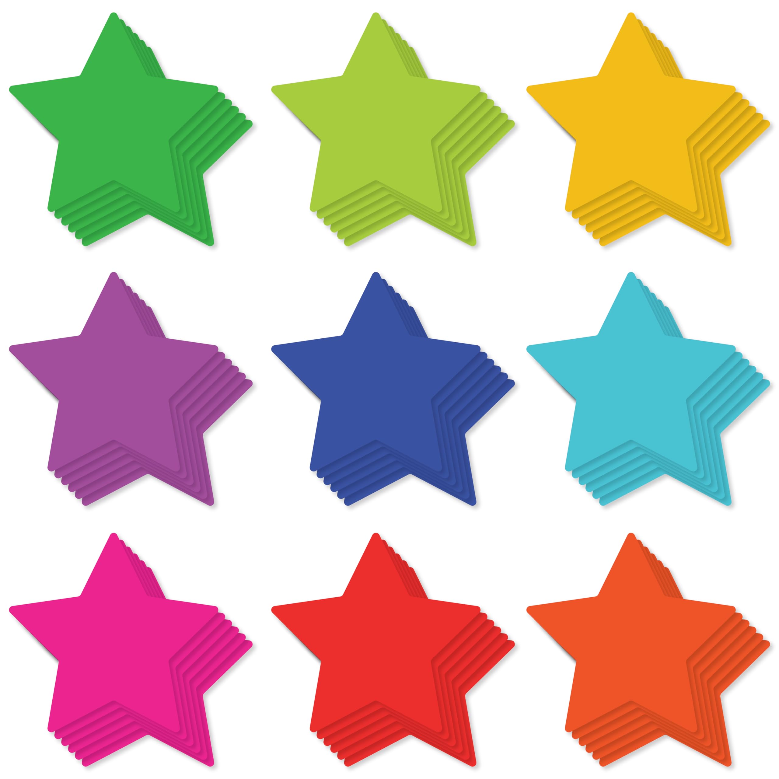 Photo 1 of Paper Star Cutouts 108pcs | Cut Out Shapes for Bulletin Board, Classroom, Decorations, Crafts. 3" x 3"