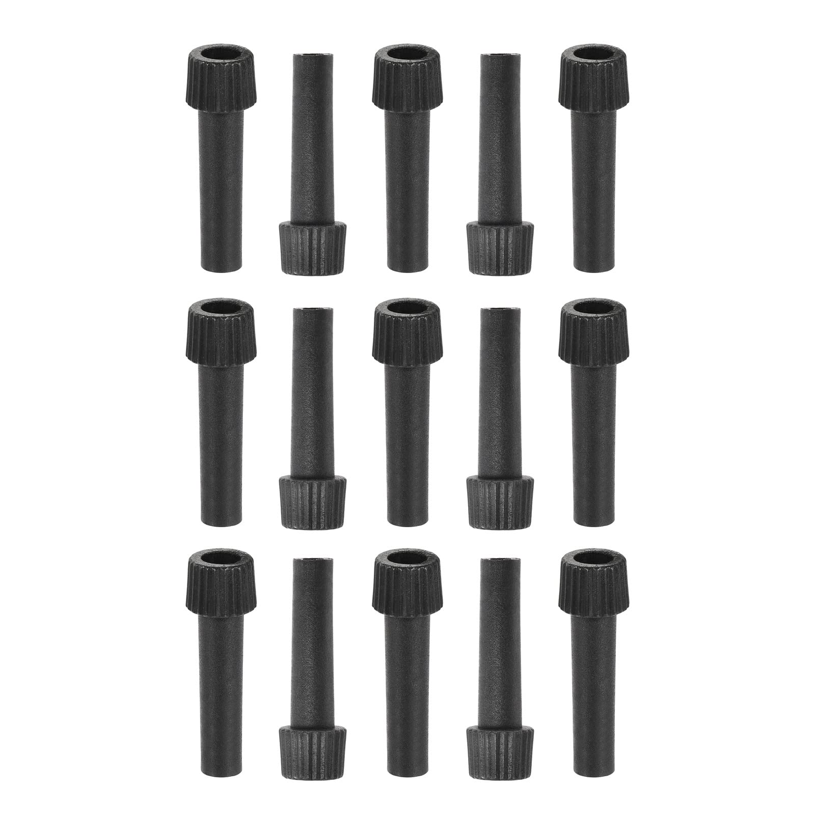 YOKIVE 15 Pack Replacement Lamp Turn Knob, ON/Off Light Turn Knobs | 35mm Length Socket Extensions Great for Fans Switch Fixtures(Black)