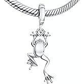 Bolenvi Jumping Frog 925 Sterling Silver Pendant Charm Bead For Pandora & Similar Charm Bracelets or Necklaces