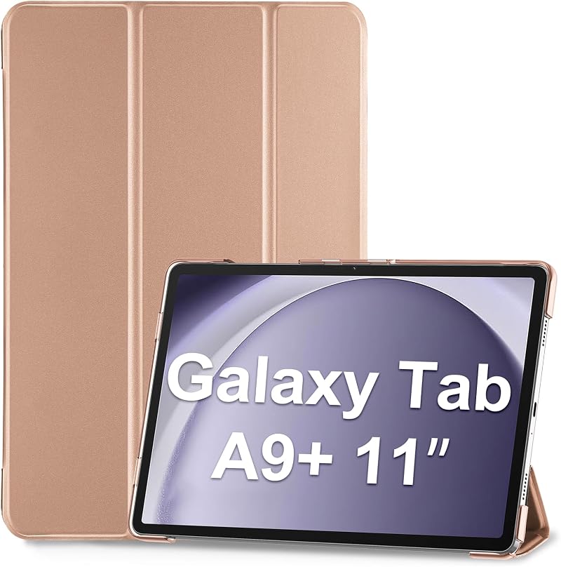 ProCase Rose Gold Case for Galaxy Tab A9 Plus 11 2023 Slim Stand Folio