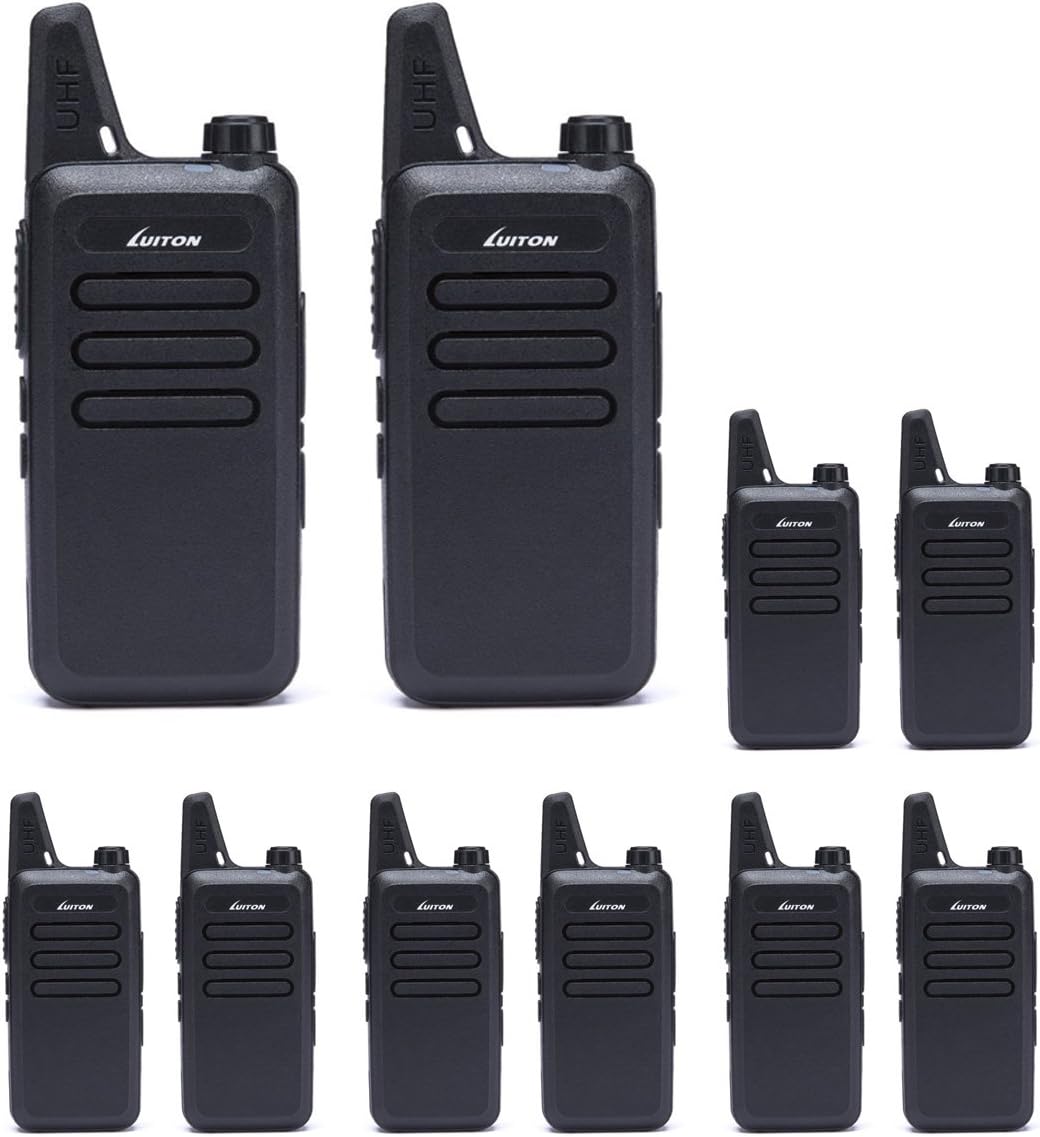 LUITON Mini Kids Walkie Talkies with Micro USB Charging LT-316 Uhf Two Way Radio (10 Pcs)