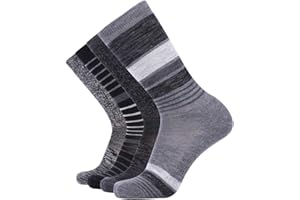 EnerWear 4 Pack Women's Merino Wool Outdoor Hiking Trail Crew Sock
