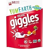 YumEarth Organic Giggles Chewy Candy - Allergy Friendly (Top 9 Free), No Artificial Dyes, Non GMO, Gluten Free, Vegan - Indiv