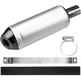 ABCERRSI 1.1" Motorcycle Slip On Muffler,28mm Universal Muffler Exhaust Slip on Exhaust Pipe Clamp Pipe For Dirt Bike Street Bike Scooter ATV Racing