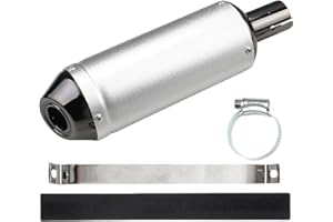 ABCERRSI 1.1" Motorcycle Slip On Muffler,28mm Universal Muffler Exhaust Slip on Exhaust Pipe Clamp Pipe For Dirt Bike Street Bike Scooter ATV Racing