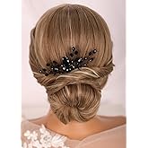 Kercisbeauty Gothic Small Cute Handmade Black Hair Pins Wedding Women Girls Prom Party Hair Jewelry Hair Styling Accessories