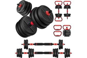 TOTOZAKUL Adjustable Dumbbell, 20/30/40/60/80lbs Dumbbells Set, 4-in-1 Free Weights for Women/Men Workout Equipment Used as Barbell/Kettlebells/Push up Stand for Home Gym