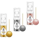 Edible Glitter Spray - 3 Colors Edible Spray Glitter Food Grade Metallic Shimmer Powder Gold Silver Rose Gold Cake Sprinkles for Cookie Decorating Chocolate Strawberry, 5g/Bottle