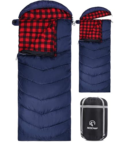 WKFAMOUT Sac De Couchage Double En Flanelle Pou Adultes XXL