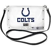 Littlearth womens NFL Clear Envelope Purse With Black Fashion Strap