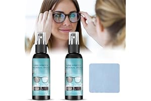 KEHOO 100ml Eyeglass Scratch Remover, Lens Scratch Remover,Scratch Remover for Sunglasses,Eye Glasses Cleaner Spray,for Sunglasses Screen Cleaner Tools (2PCS)