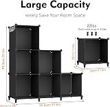 HOMIDEC 6 Cube Storage Bookcase Shelves Premium Modular Organizer view 3
