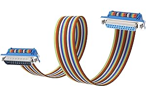 JSADZKJ DB25 Serial Extension Cable RS232 Male to Female Serial Cable D-SUB 25-Pin Connector RS232 Serial Straight Through Ca