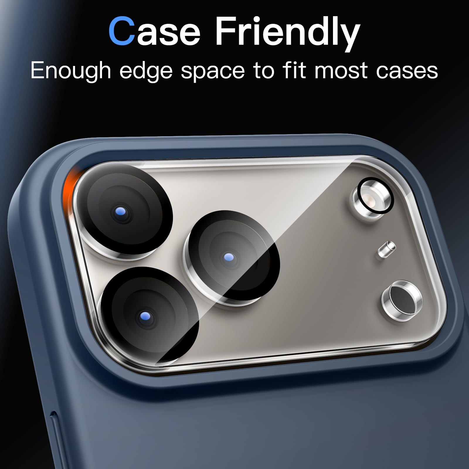 Camera Lens Protector for iPhone 17 Pro Max 6.9-Inch, 9H Tempered Glass, 3-Pack