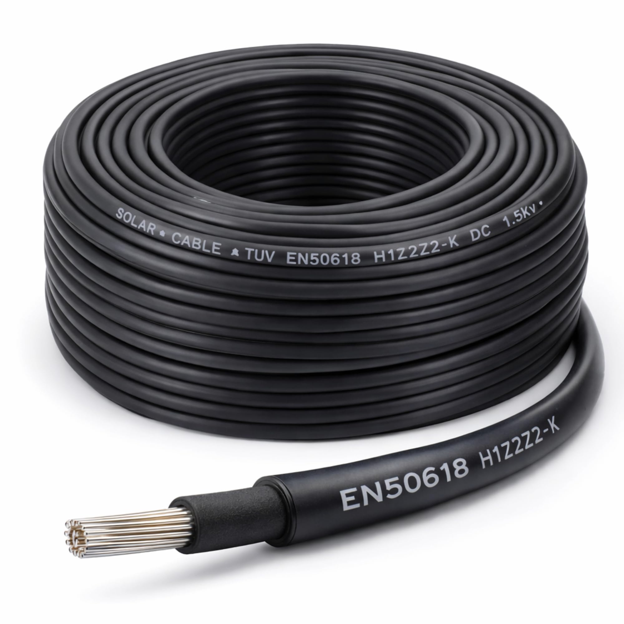 BMF DIRECT Solar PV Cable 4mm2 Black EN50618 H1Z2Z2-K 1800V DC Tinned Copper Double Insulated Photovoltaic Cable for Solar Panel Installation (15 Metres)