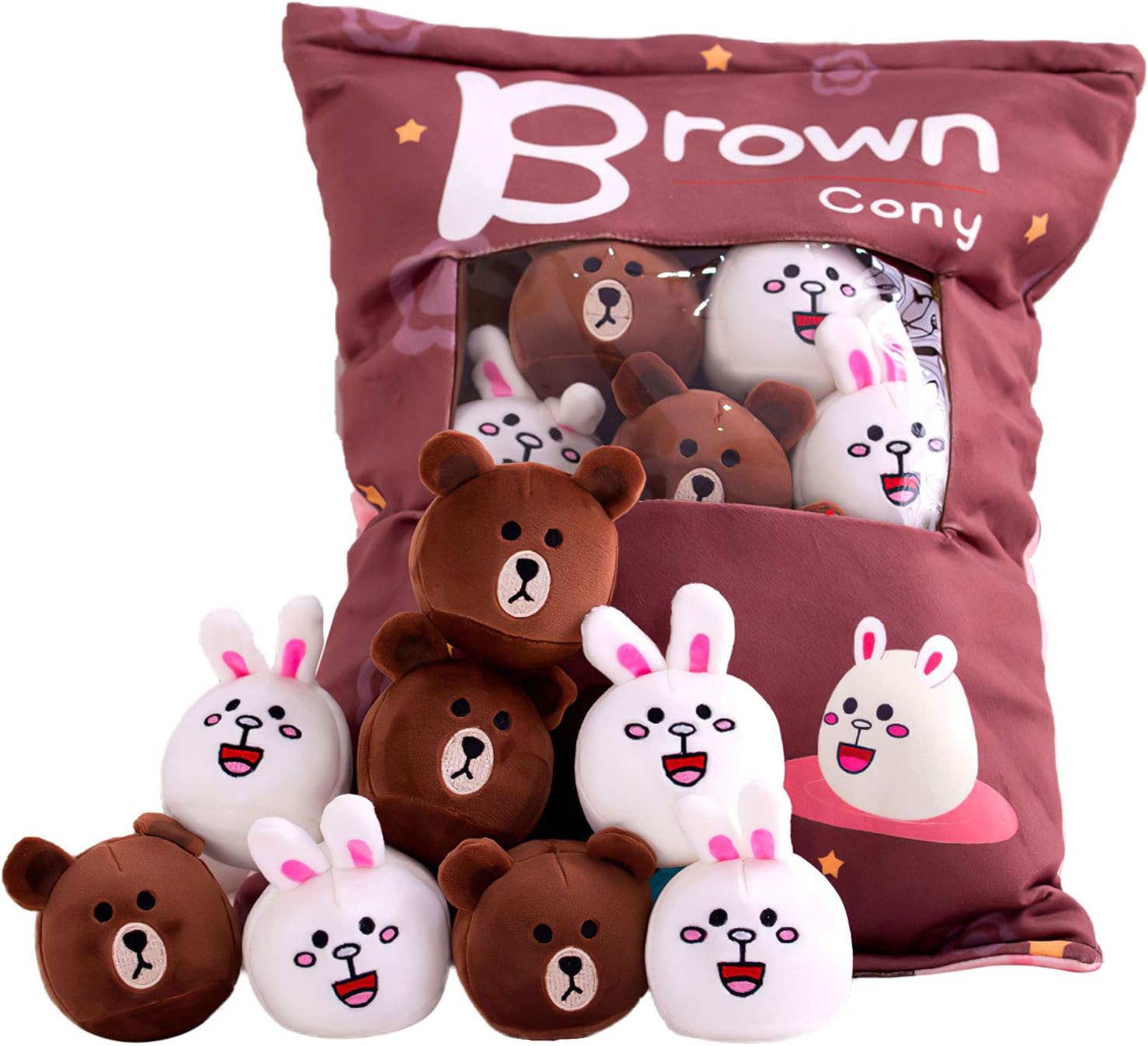 MTPLUM Cute Snack Bag Pillow Soft Totoro Animals Doll Toy Pillow Gifts Plush Cotton Stuffed Animals Pillow Decorative Stuffed Strawberry Toys Christmas Girlfriend Birthday Gift for Sofa Chair