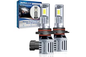 ROYLUX 9005 HB3 LED Bulbs, 16000LM 400% Brightness Super Bright Fog Light ATV UTV Bulb 6000K Cool White, 99% Canbus Error Free, Plug-and-Play, Pack of 2