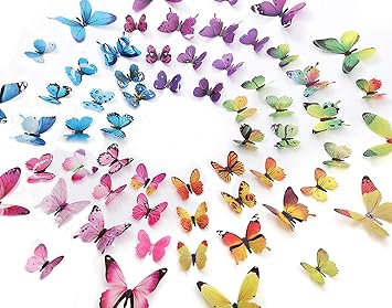 Amazon Com Eoorau 60pcs Butterfly Wall Decor For Wall 3d