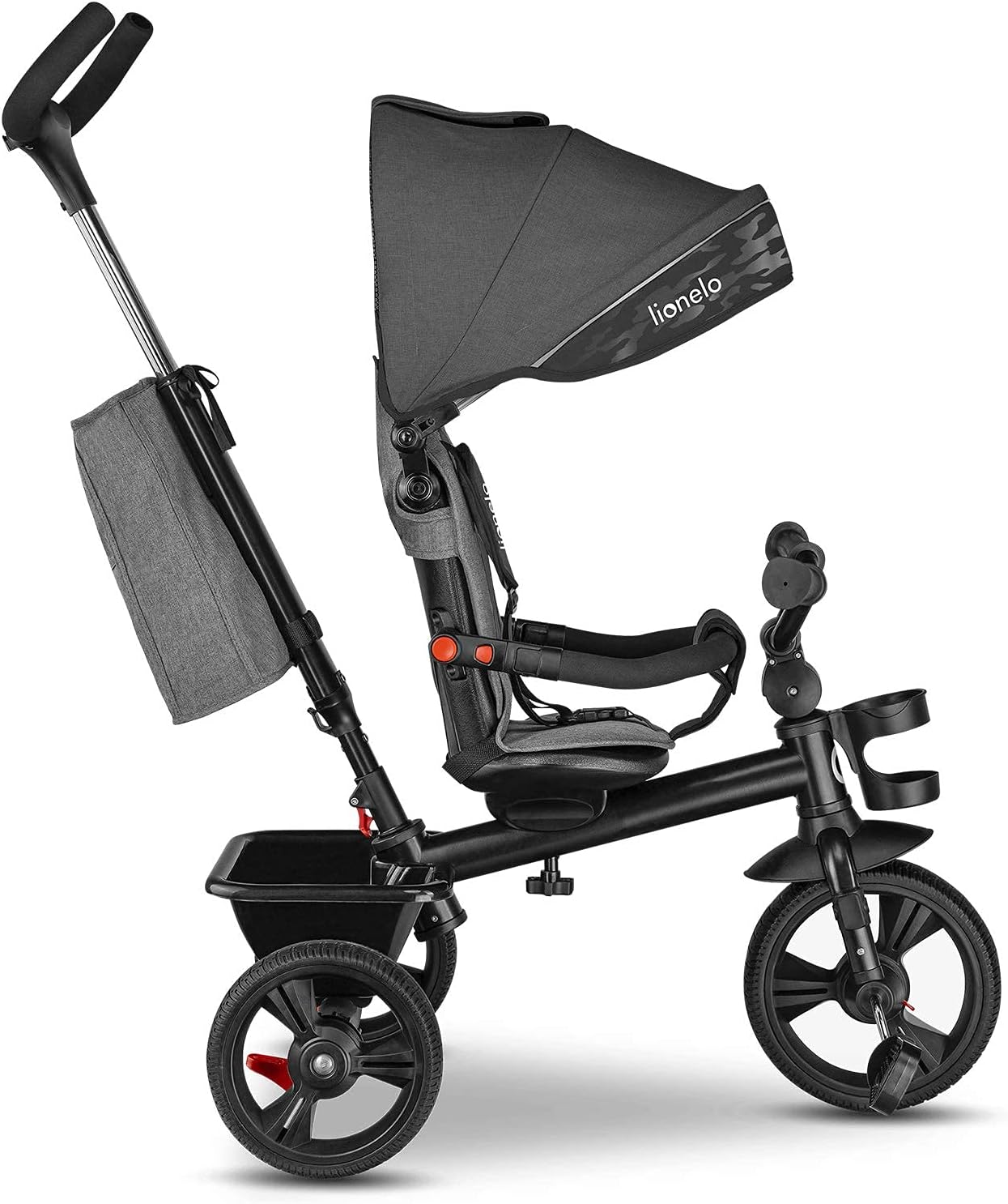 Lionelo HAARI 2in1 Stroller Trike for Kids 1-5 years up to 25 kg, 360° Rotating Seat, Adjustable Parent Steering Handle - Image 3