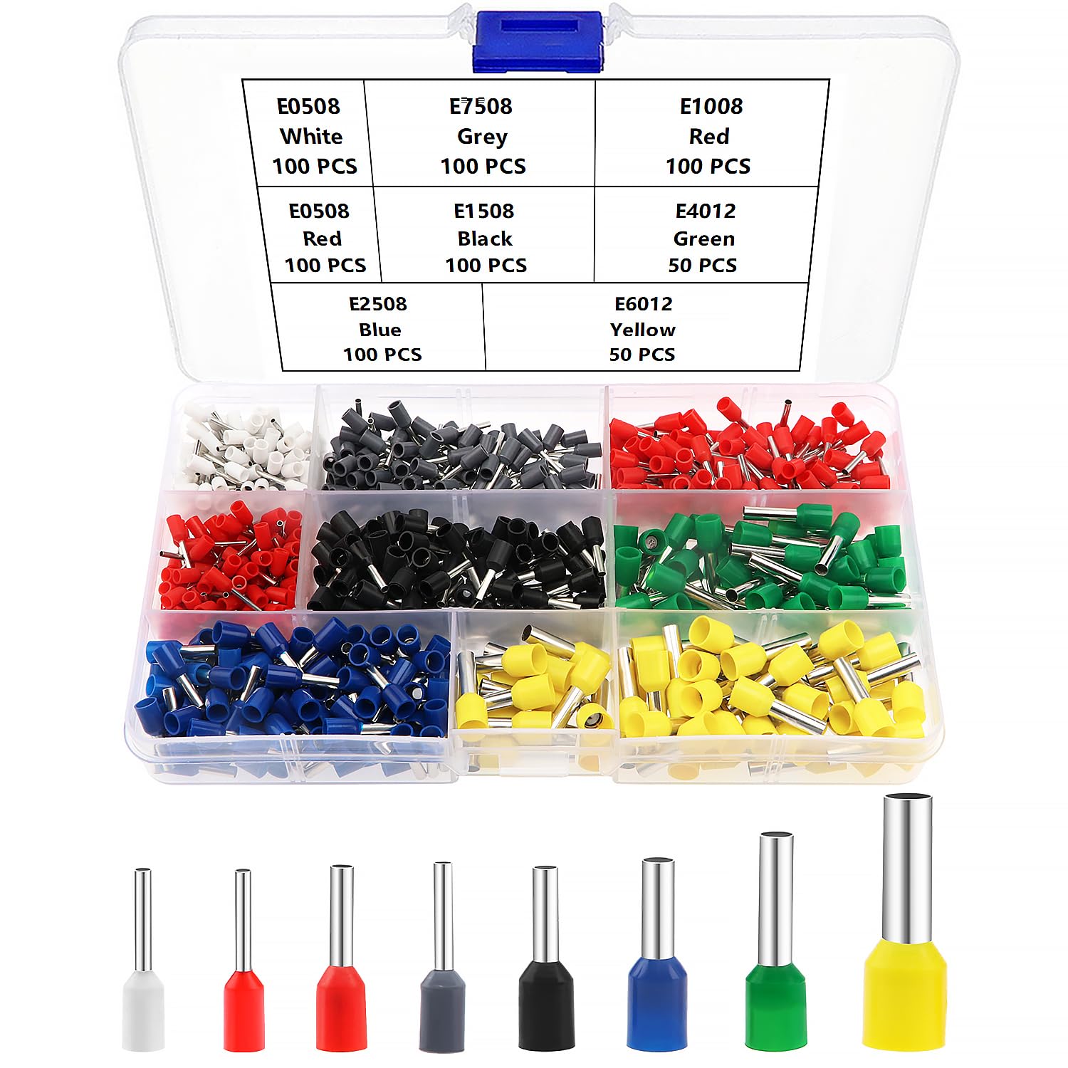 YIXISI 700 PCS Wire Ferrules Kit, Wire Terminal Crimp Connectors and Wire End Ferrules, Insulated Ferrules, AWG 22-10 — image 1