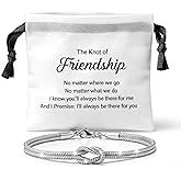 Your Always Charm Infinity Love Knot Knot Bracelets Set Friendship Bracelet Best Friends Gift BFF Bracelets Long Distance, Meaningful Inspirational Gift for Best Friend, Bestie Sister, Her