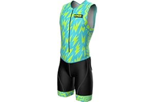 WIXEN SPORTS Wixen Men’s Triathlon Suit –Breathable & Padded Tri Suit for Swim, Bike & Run | Race Day Gear for Triathletes