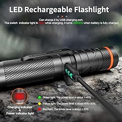 NICRON B75T LED Tactical Flashlight with Red White