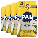P.A.N. White Corn Meal &ndash; Pre-cooked Gluten Free and Kosher Flour for Arepas (2.2 lb/Pack of 4)