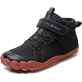 KUBUA Kids High Top Barefoot Shoes Boys Girls Minimalist Sneakers Lightweight Comfort Zero Drop Shoes Toddler Little Big Kid