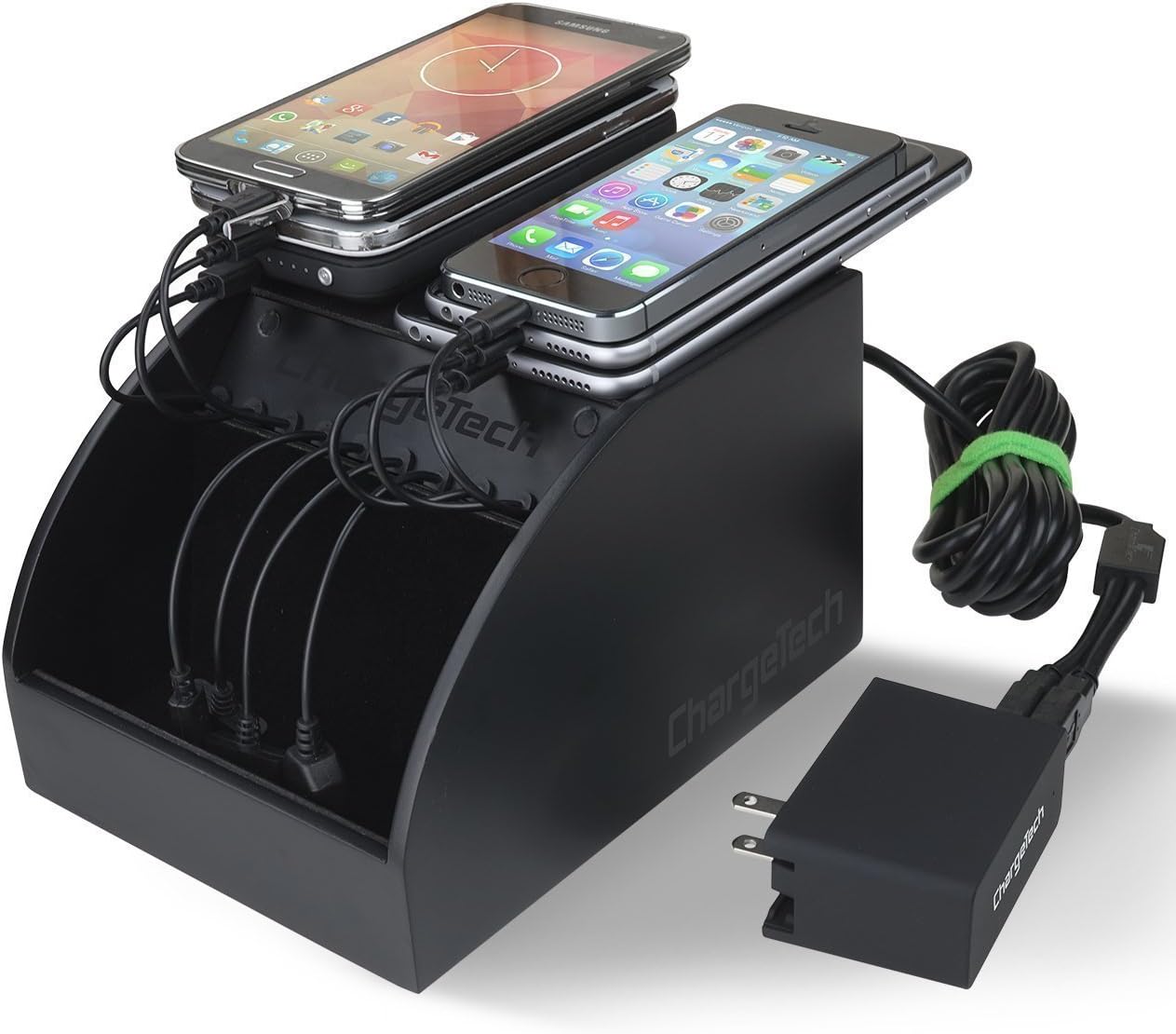 ChargeTech CS10 Cell Phone Charging Station Dock w/ 10 Universal