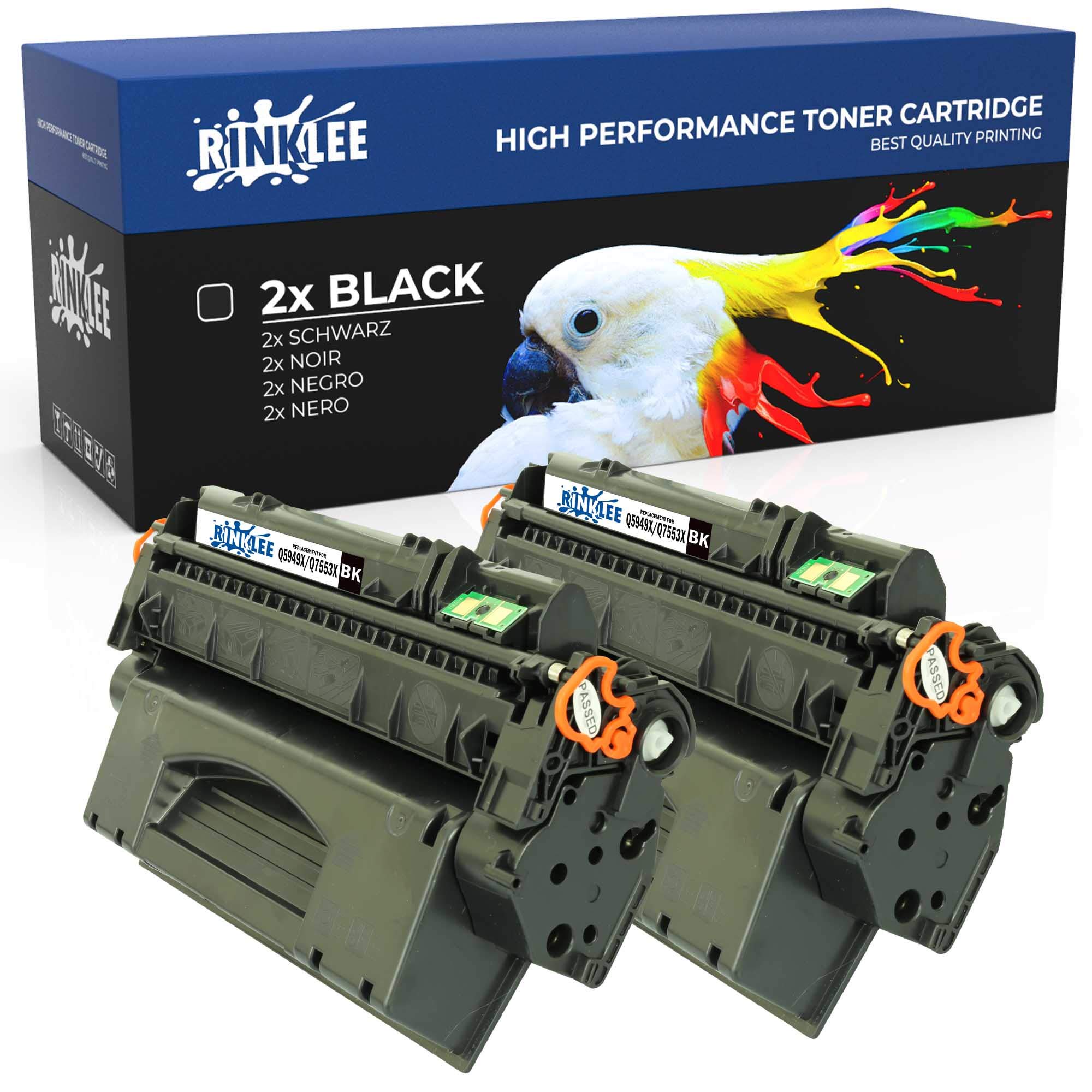 RINKLEE Q5949X Q7553X Toner Cartridge Compatible with HP LaserJet 3390 3392 1320 1320n 1320tn 1320nw M2727nf M2727nfs MFP P2014 P2015 P2015d P2015dn P2015x | High Yield 7000 Pages | Black, 2-Pack