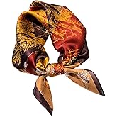 Aufeel Women's 100% Pure Mulberry Silk Small Square Scarf - Neckerchief Women - Silk Headscarf - 21" x 21"