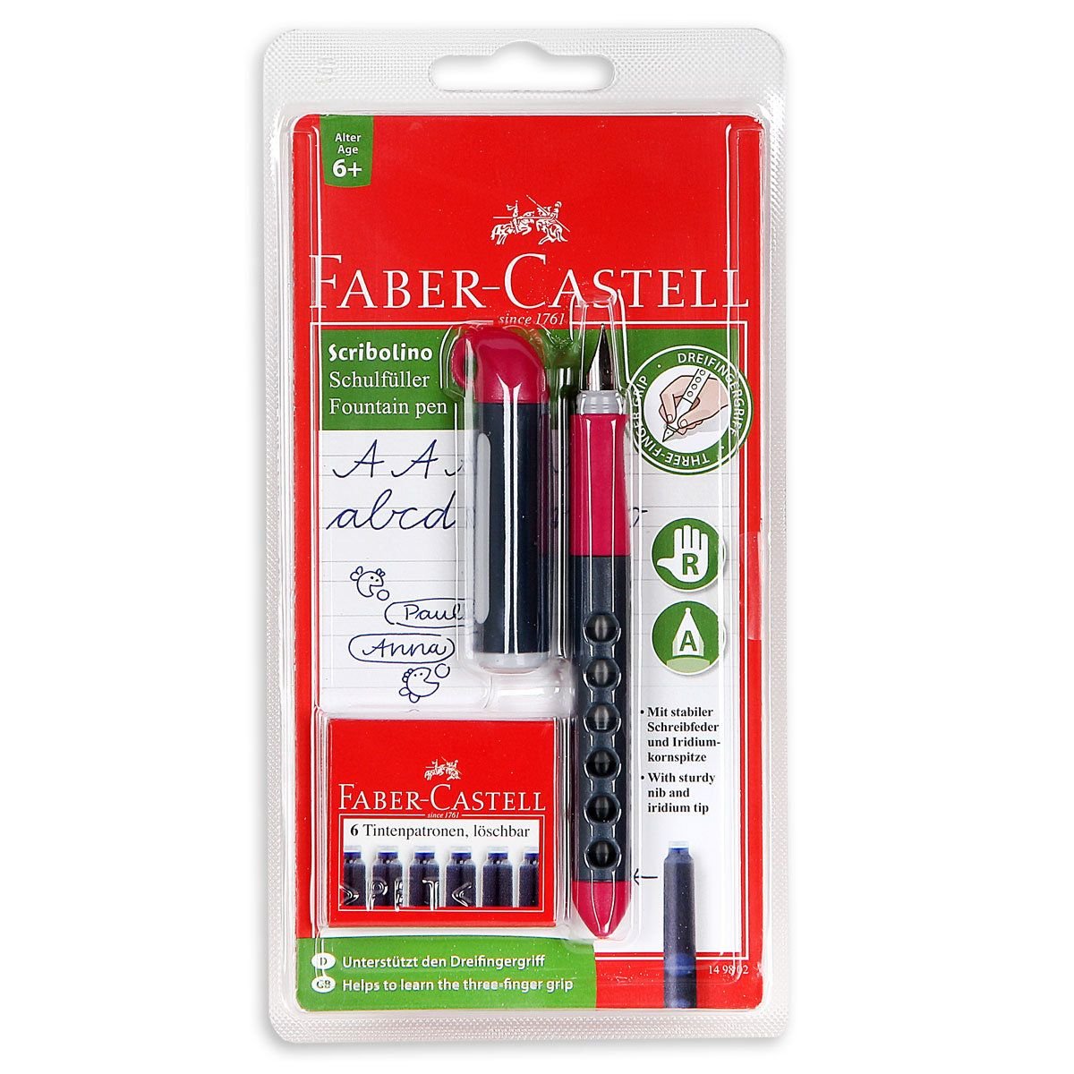 Faber-Castell 149802 School Fountain Pen for Right-Handers