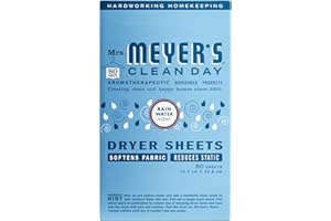 Mrs. Meyer's Clean Day Dryer Sheets, Rain Water Scent, 80 Count