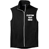INK STITCH Men Custom Stitching Text Super Soft Light Weight Microfleece Vests - Multicolors