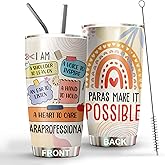 MEDROC Paraprofessional Tumbler Stainless Steel 20oz, Paraprofessional Appreciation Gifts Bulk for Women Men, Teacher Assistant Aide Para Gifts from Student Teacher, Best Paraeducator Must Have