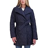 TAHARI Women's Hourglass Quilted Wrap Coat
