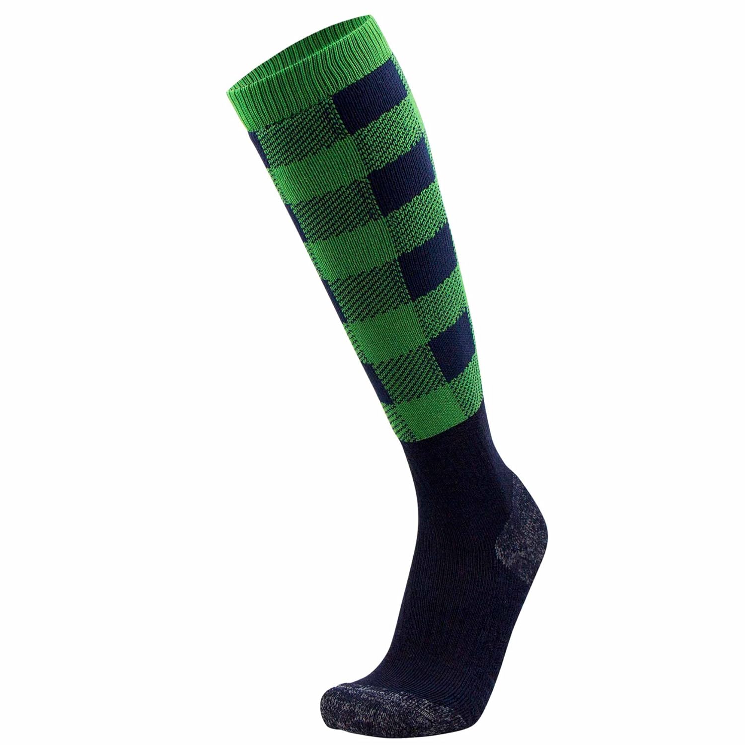 Pure Athlete Merino Wool Plaid Ski Socks Ladies Skiing Sock Comfortable