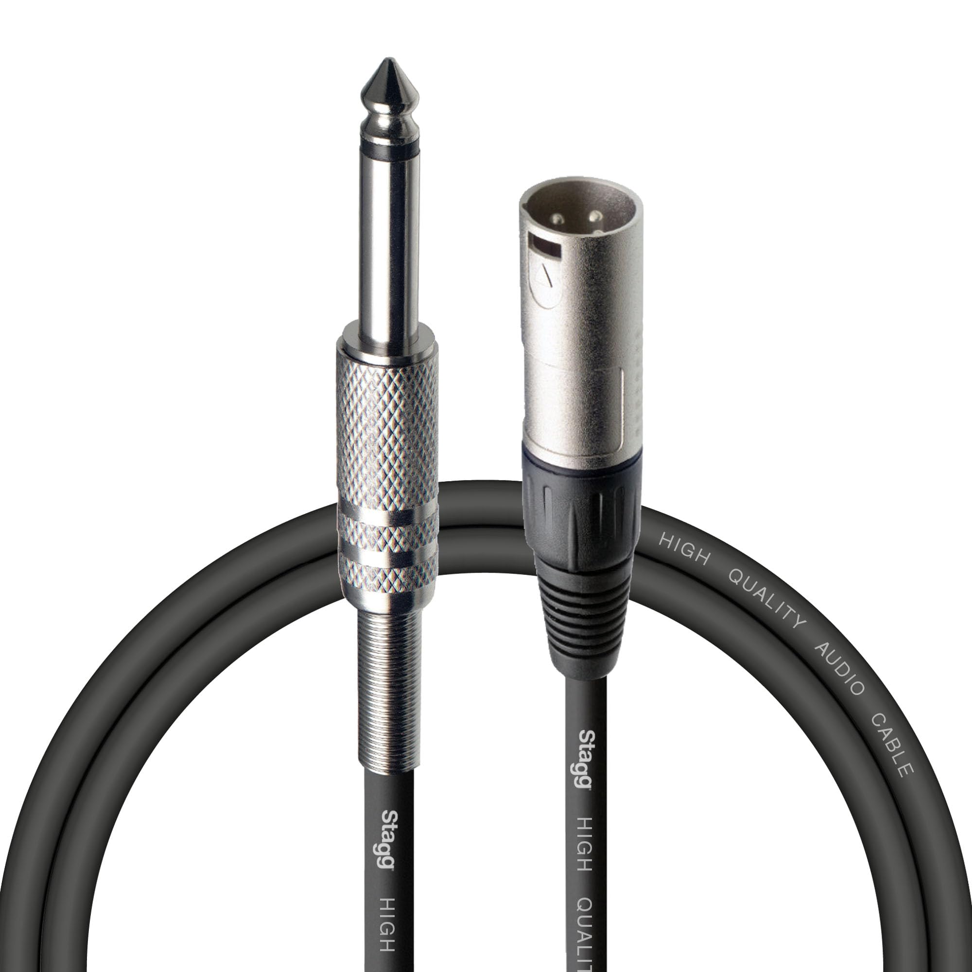 Stagg SAC1PXM DL 1 m S Series Deluxe Stereo Jack Male XLR Cable