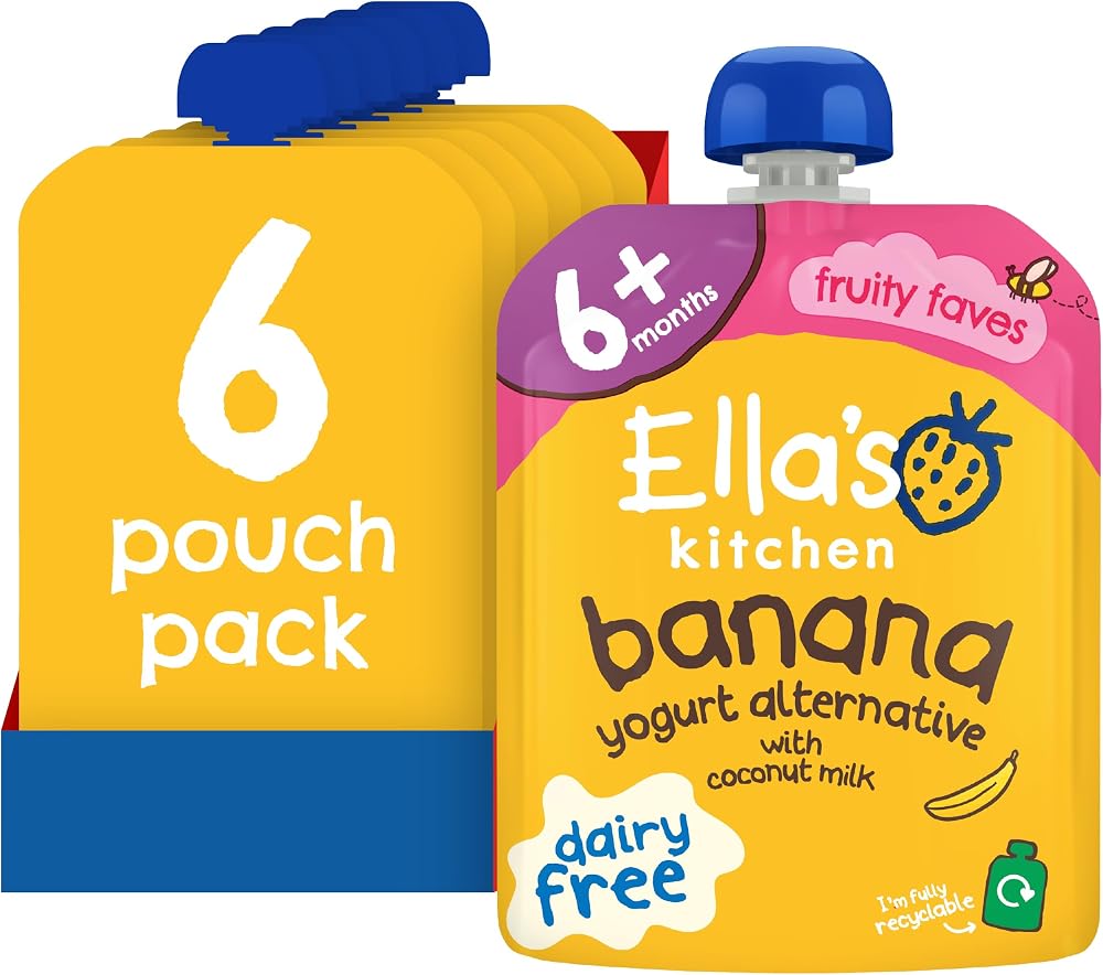 Ella's Kitchen Dairy Free Banana Yoghurt Alternative 90g x6 from 6 Months