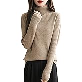 Chanyarn Women's 100% Merino Wool Turtleneck Sweater 2025 Fall Winter Long Sleeve Warm Soft Ribbed Knit Pullover Sweater