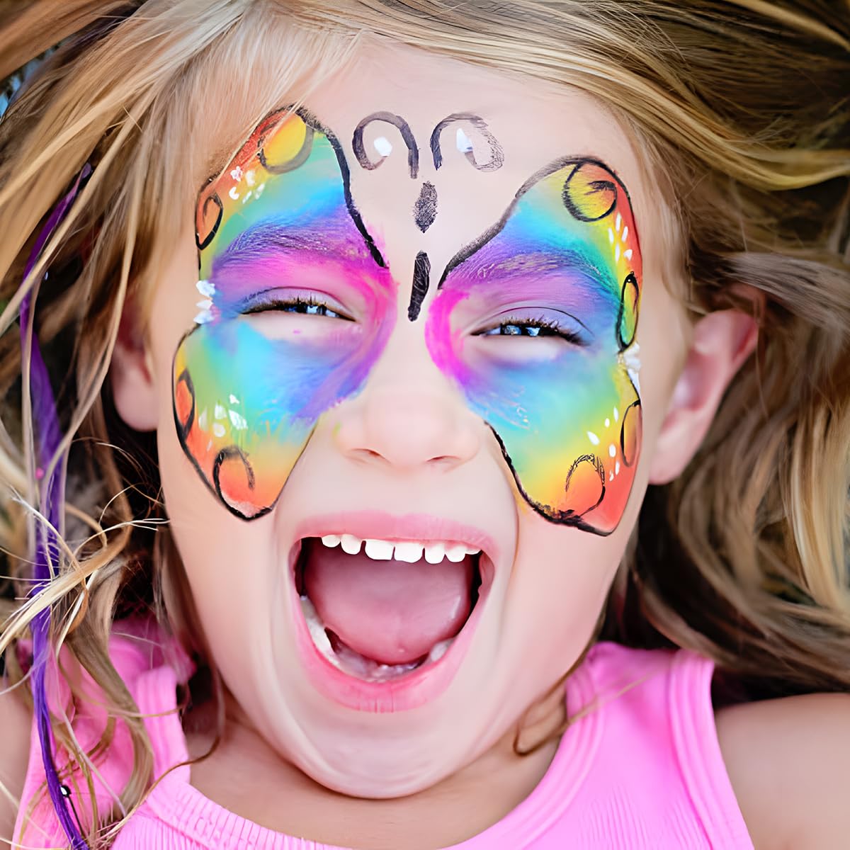 39 Colors Face Paint Kit For Kids: Professional Face Painting Kit with 6 Stencils and 13 Brushes - Water Activated Facepaint Makeup Kit - Non Toxic Face Paint for Halloween and Christmas